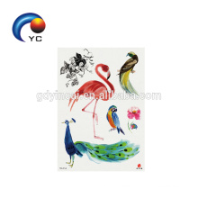 Factory Price Flamingo Animal Tattoo Sticker with Reasonable Price Body Painting Supply
